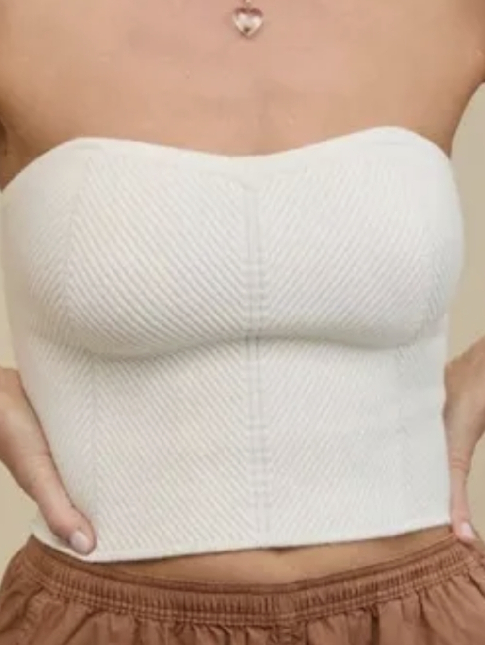 Ribbed Sweater Tube Top